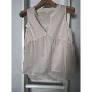 Cloth & Stone Anthropologie Summer Top NWOT Womens M Lt Pink Sleeveless V-Neck